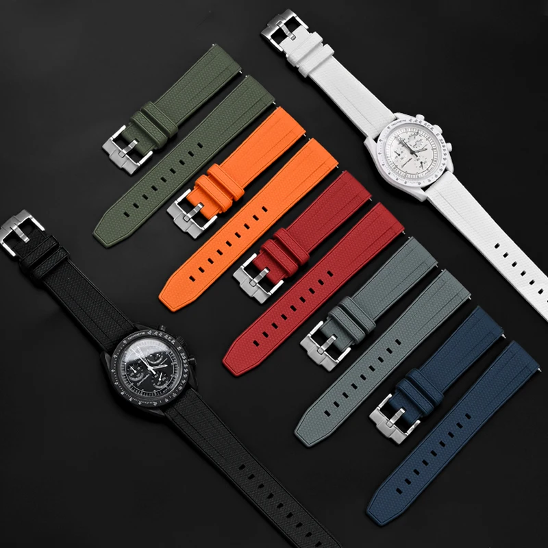 20mm 22mm Liquid Silicone Stra - Omega Watch Seamaster 评论和价格