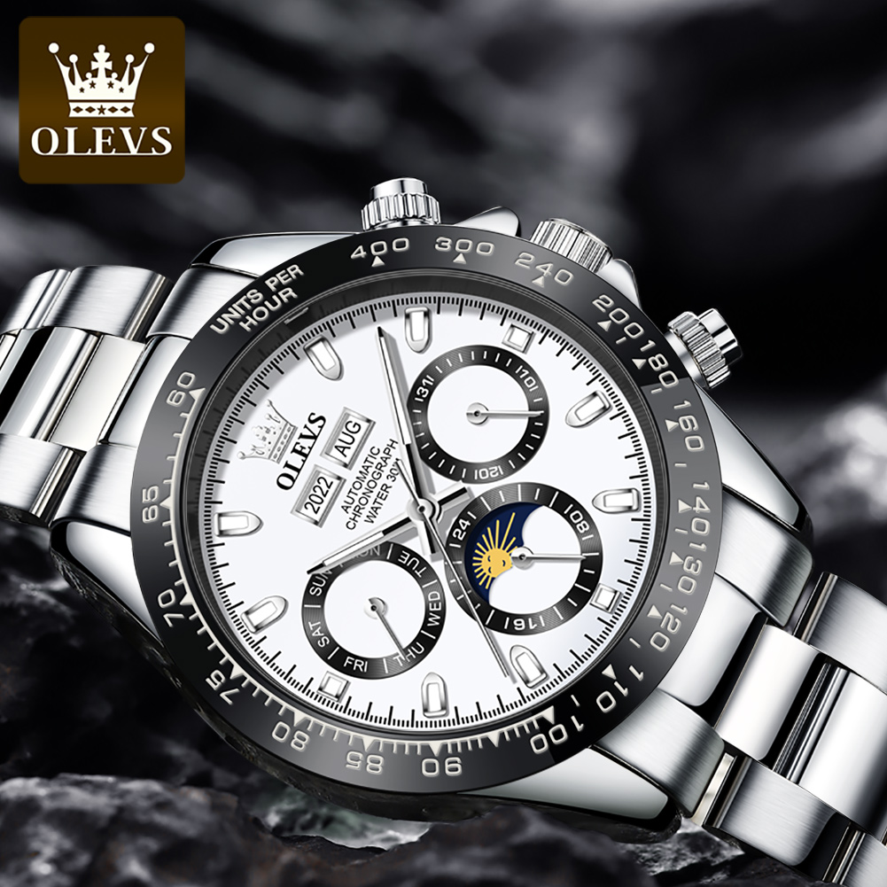 OLEVS 6654 Luxury Mens Watch C - Omega Watch Seamaster 评论和价格