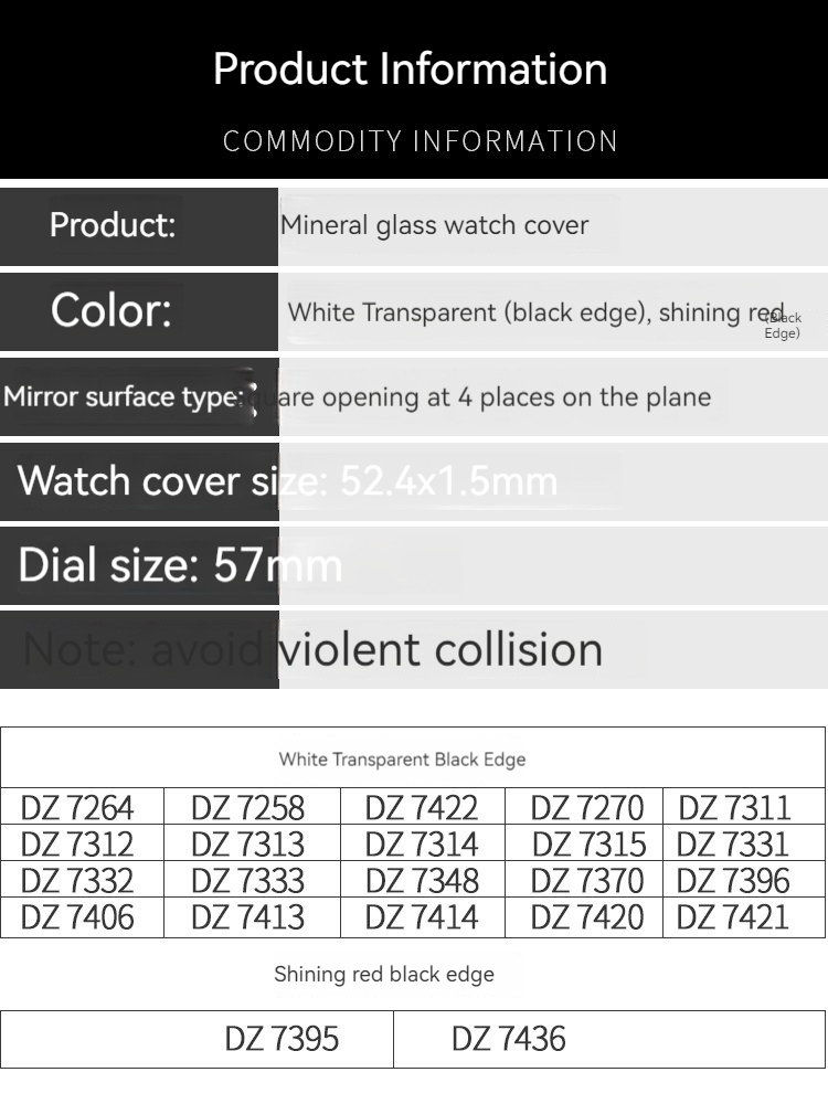 Mineral glass For Diesel DZ431 - Watch Esim 评论和价格