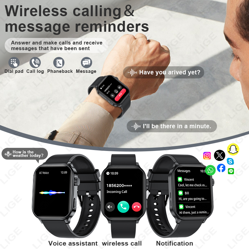 LIGE Original Brand Smart Watc - Smartwatch Watches Brands For Women 评论和价格